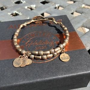 Alex and Ani gold beaded bracelet